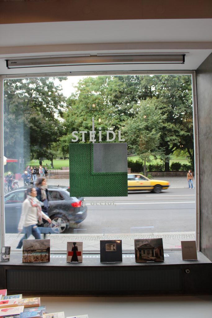 Bookshop window display for Steidl books